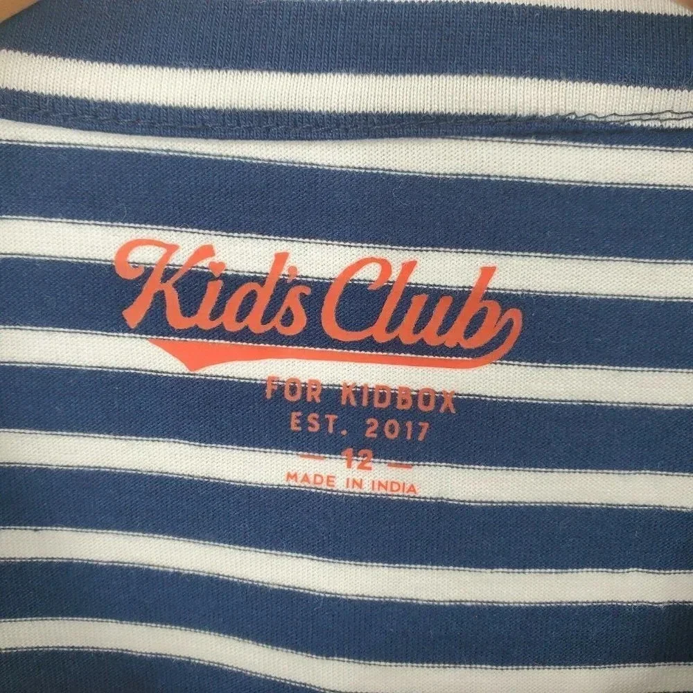 Kid's Club for Kidbox Girl's Navy Striped‎ Dress